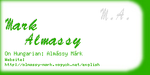 mark almassy business card